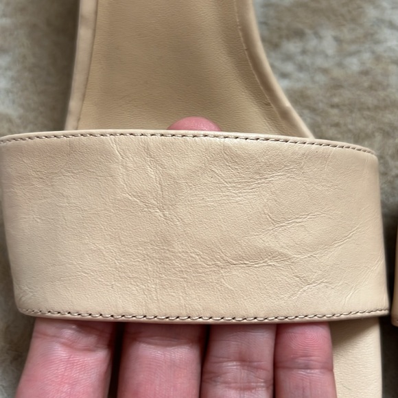 Yosi Samra Danielle Open Toe 2” Heeled Slides, Nude/Tan - Size 10 - Picture 5 of 5